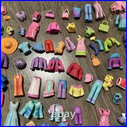 Lot Of 400 VTG Y2k Polly Pocket Dolls Rubber Clothes Accessories Shoes Mattel