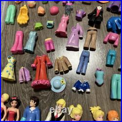 Lot Of 400 VTG Y2k Polly Pocket Dolls Rubber Clothes Accessories Shoes Mattel