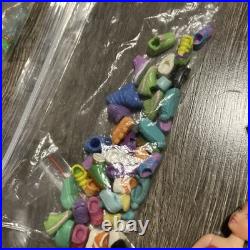 Lot Of 400 VTG Y2k Polly Pocket Dolls Rubber Clothes Accessories Shoes Mattel