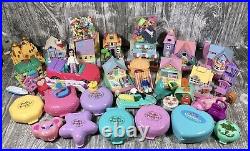 Lot Of 50+ Vintage Bluebird Polly Pocket Figures Compacts Houses Dolls 1990s