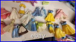 Lot Of Polly Pocket Disney Princess Dolls And Rubber Clothing And Vintage Polly