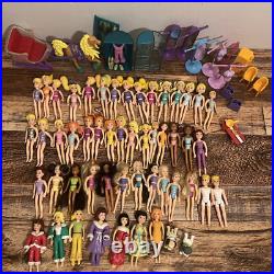 Lot Of Vintage Polly Pocket Dolls Collectible 50 Dolls 15 Accessories