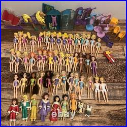 Lot Of Vintage Polly Pocket Dolls Collectible 50 Dolls 15 Accessories