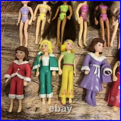 Lot Of Vintage Polly Pocket Dolls Collectible 50 Dolls 15 Accessories