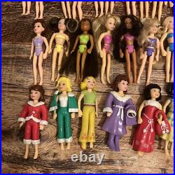 Lot Of Vintage Polly Pocket Dolls Collectible 50 Dolls 15 Accessories