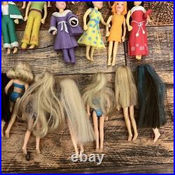 Lot Of Vintage Polly Pocket Dolls Collectible 50 Dolls 15 Accessories