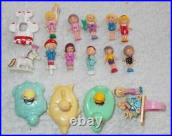 Lot Polly Pocket Dolls 89,90,91,92,93,94 Ring 1990, duck, dolphin and turtle 90