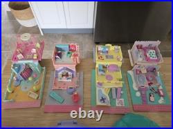 Lot of 14 Vintage 90s Polly Pocket Bluebird Compacts and Lots of Mixed Figurines