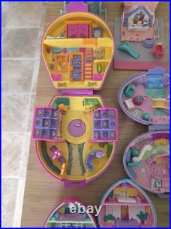 Lot of 14 Vintage 90s Polly Pocket Bluebird Compacts and Lots of Mixed Figurines