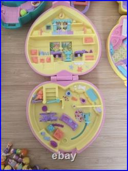 Lot of 14 Vintage 90s Polly Pocket Bluebird Compacts and Lots of Mixed Figurines