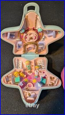 Lot of 3 Vintage Bluebird Polly Pockets and 12 Dolls 1992 Swindon England