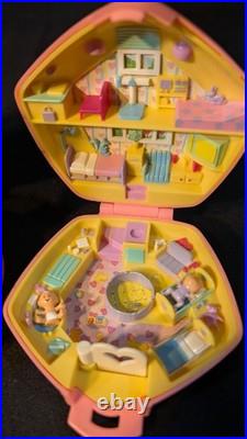 Lot of 3 Vintage Bluebird Polly Pockets and 12 Dolls 1992 Swindon England