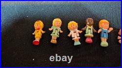 Lot of 3 Vintage Bluebird Polly Pockets and 12 Dolls 1992 Swindon England