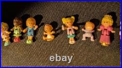 Lot of 3 Vintage Bluebird Polly Pockets and 12 Dolls 1992 Swindon England