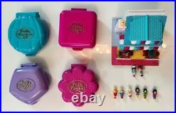 Lot of 5 Vintage 1989-1996 Polly Pocket Bluebird Compacts and 6 Mixed Figurines