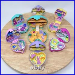 Lot of 7 Vintage Polly Pocket Playsets Heart & Animal Cases No Figures