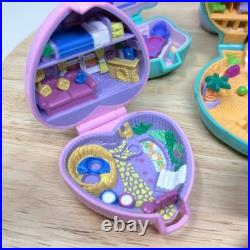 Lot of 7 Vintage Polly Pocket Playsets Heart & Animal Cases No Figures