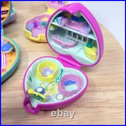 Lot of 7 Vintage Polly Pocket Playsets Heart & Animal Cases No Figures