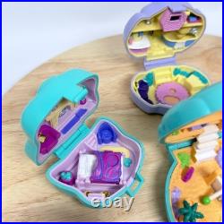Lot of 7 Vintage Polly Pocket Playsets Heart & Animal Cases No Figures