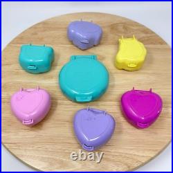 Lot of 7 Vintage Polly Pocket Playsets Heart & Animal Cases No Figures