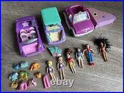 Lot of Vintage 2000s Polly Pocket Dolls, Accessories, Clothing And Cars