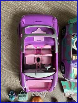 Lot of Vintage 2000s Polly Pocket Dolls, Accessories, Clothing And Cars