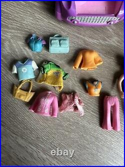 Lot of Vintage 2000s Polly Pocket Dolls, Accessories, Clothing And Cars