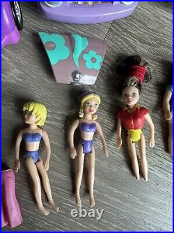 Lot of Vintage 2000s Polly Pocket Dolls, Accessories, Clothing And Cars