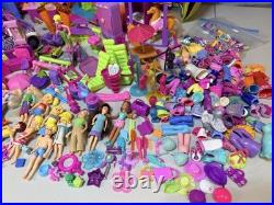 MASSIVE Vintage Y2K Polly Pocket-Lot of 30 + Dolls & Pets + Vehicles & Clothes
