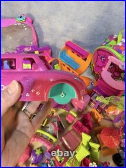 MASSIVE Vintage Y2K Polly Pocket-Lot of 30 + Dolls & Pets + Vehicles & Clothes