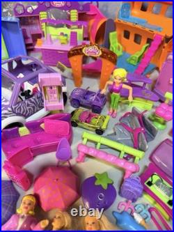 MASSIVE Vintage Y2K Polly Pocket-Lot of 30 + Dolls & Pets + Vehicles & Clothes