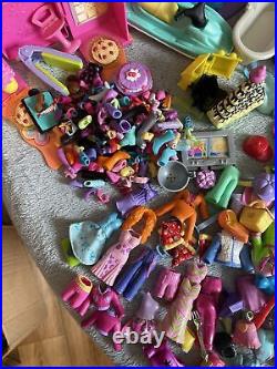 Massive Polly Pocket Bundle Playsets, Vehicles, 30+ Figures, Clothes, Shoes