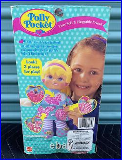 Mattel Vtg. Polly Pocket 1995 Bluebird Toys Soft Huggable Doll Sealed Box Damge