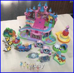 Must See VTG Disney Polly Pocket Magic Kingdom Castle w Fig+ Extras Train Works