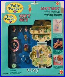 NEW 1990 Polly Pocket Midges Tree House Gift Set Ring Necklace Case HTF