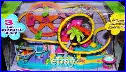 NEW! Vintage 2002 Polly Pocket PollyWorld Amusement Park, Dolls Loose, Box Wear