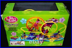 NEW! Vintage 2002 Polly Pocket PollyWorld Amusement Park, Dolls Loose, Box Wear