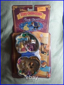 NIB 1995 Polly Pocket Disney MOC Beauty and the Beast Tiny Collection Playcase