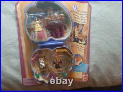 NIB 1995 Polly Pocket Disney MOC Beauty and the Beast Tiny Collection Playcase