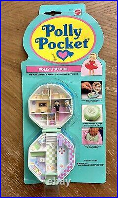 New 1990 Polly Pocket VTG Polly's School Green Compact Bluebird Toys