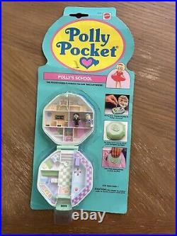 New 1990 Polly Pocket VTG Polly's School Green Compact Bluebird Toys