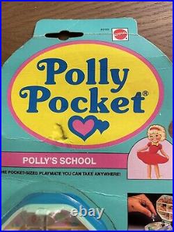 New 1990 Polly Pocket VTG Polly's School Green Compact Bluebird Toys