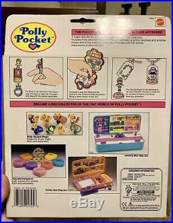New In Box! Vintage Polly Pocket Gift Set Compact Salon/ Necklace/ Ring & Extras