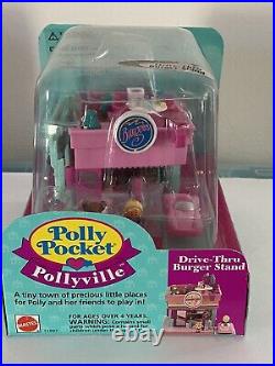 New Polly Pocket Drive Thru Burger Stand Restaurant Pollyville 1994
