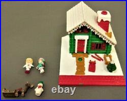 POLLY POCKET 1993 HOLIDAY CHALET Complete VINTAGE Bluebird Christmas