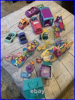 POLLY POCKET VINTAGE LOT accessories, cars, houses, dolls