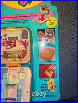 Polly Pocket 1989 Vintage Polly's Townhouse Orange Compact COMPLETE MOC New