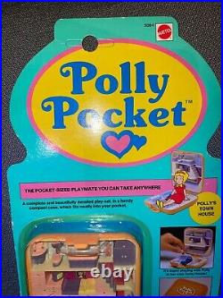 Polly Pocket 1989 Vintage Polly's Townhouse Orange Compact COMPLETE MOC New