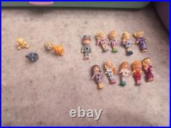 Polly Pocket 1990 Pencil Case + Giant Wedding Heart With Broken Hinge+ Figures
