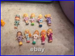 Polly Pocket 1990 Pencil Case + Giant Wedding Heart With Broken Hinge+ Figures